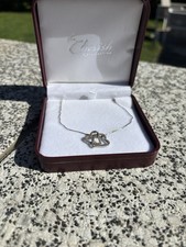 Diamant Collier 10K Weißgold
