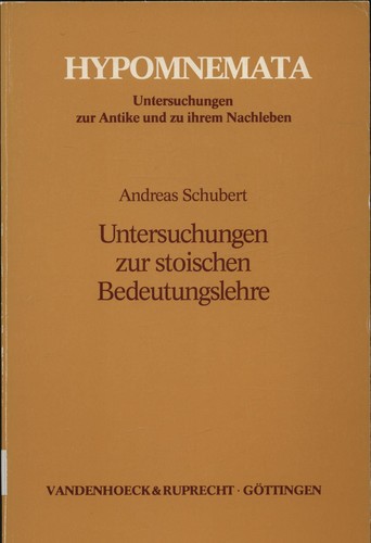 Untersuchungen zur stoischen