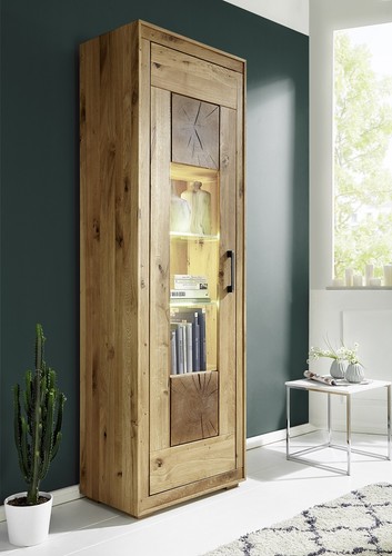 Vitrine schrank wildeiche - vitrine,