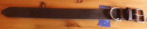 Halsband fettleder braun neu - fettleder, braun,