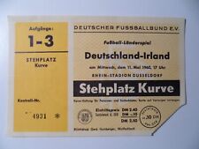 Deutschland-Irland 1960 DFB Länderspiel Ticket Eintrittskarte Düsseldorf 1551