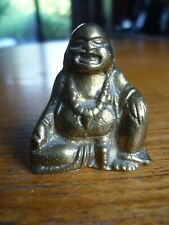 Buddha Messing Skulptur für unterwegs - Glücksbringer Mini - Happy Buddha 3,8 cm