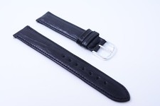 Junghans Ersatzband Uhrenarmband Echtleder Passend Solar Max Bill 18 mm Schwarz 