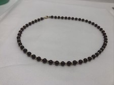 Wunderschöne Edelsteinkette aus Granat Perlen Größe Ca,6mm Goldene Kugel 3mm