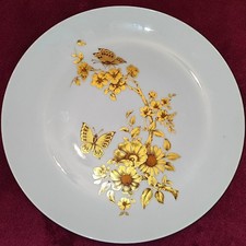 ALTE TELLER;PORZELLAN;AK;KAISER MIT KRONE;W GERMANY;BLUMEN;MIT GOLD;NR:24;TOLL!!