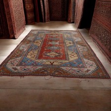 Teppich 242x172cm Vintage Original Nat Dyes Türkisch Milas HANDGEKNÜPFT Wolle 8x5,7ft