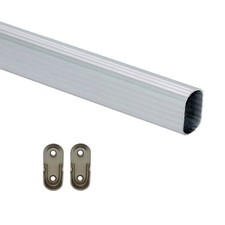 Garderobenstange Kleiderstange Schrankrohr Ovalrohr Möbelrohr Garderobenhalter 