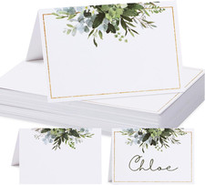 50 Stück Tischkarten Blätter