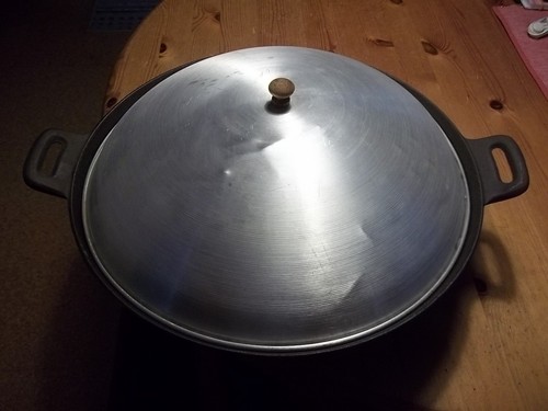 Wok gußeisen mit deckel - gußeisen,