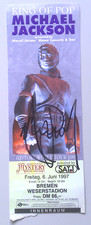 Michael Jackson orig. Autogramm  KONZERTTICKET BREMEN WESERSTADION