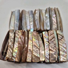 2x Original Perlmutt Muschel Stretch Armband ca 4.5cm 