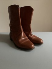 LORENZO BANFI LEDER STIEFEL BOOTS STIEFELETTEN BRAUN GR.36 GLATT LEDER 