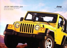 261209) Jeep Wrangler - Preisliste & Extras - Prospekt 09/2005