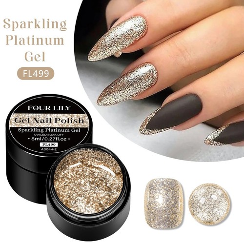 Four lilies 8ml - gold, glitzer