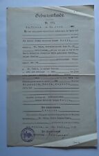  St. Tönis Alte Geburtsurkunde aus dem Jahr 16.07.1926 - Preußisches Standesamt 