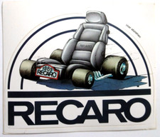 Werbe-Aufkleber Recaro Sportsitze Rennsitze Motorsport Oldtimer Gokart 80er