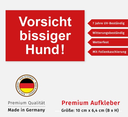 Aufkleber vorsicht bissiger - aufkleber,