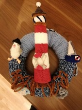 Großer MARITIMER Türkranz mit Leuchtturm und toller Deko ca. 38 cm, Amigurumi