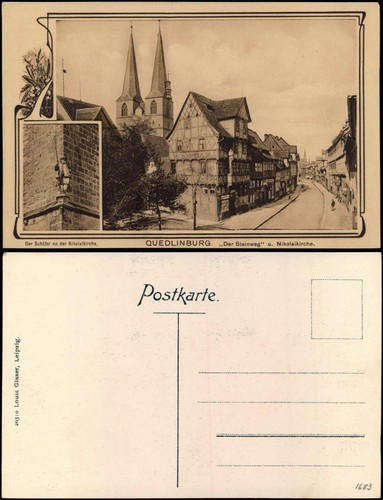 Ansichtskarte quedlinburg - ansichtskarte,