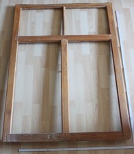 holz fenster rahmen sprossen alt antik top vintage deko teil restauriert 124x86