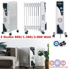 Silvercrest Ölradiator 2400W mit Gebläse & Thermostat  9 Rippen Heizkörper mobil