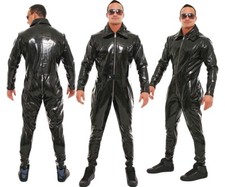 Lackoverall Lack Vinyl Qualität Overall Anzug 3 Wege YKK Zipper Schritt Arm Bein