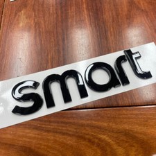 Für SMART Schriftzug Emblem Aufkleber Heckklappe Badge Schwarz Glänzend 14x3.5cm