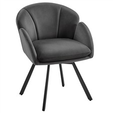 360° Drehstuhl Polsterstuhl Blütenblattform Loungesessel Schminkstuhl wie Neu