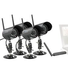 VisorTech Digitales PC-Funk-Überwachungssystem mit 4 Infrarot-Kameras