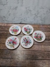 kaiser porzellan wandteller / sammelteller blumen 5x