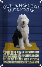 Blechschild 18x12 cm Old