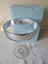 PartyLite Glas - Kerzenhalter "Silber" groß für 3 Docht Kerzen / Gläser neu OVP