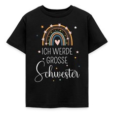 Ich Werde Große Schwester Regenbogen Kinder T-Shirt