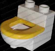 Lego Duplo 4911 Toilette Weiß Gelb Deckel beweglich