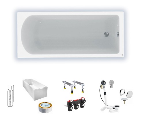 Badewanne rechteckwanne acryl - rechteckwanne,