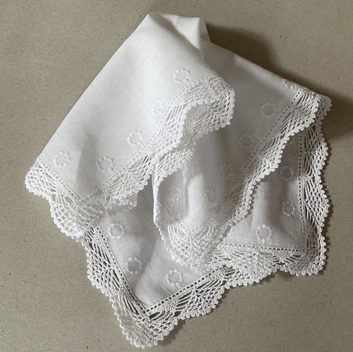 Vintage spitzentaschentuch - vintage,
