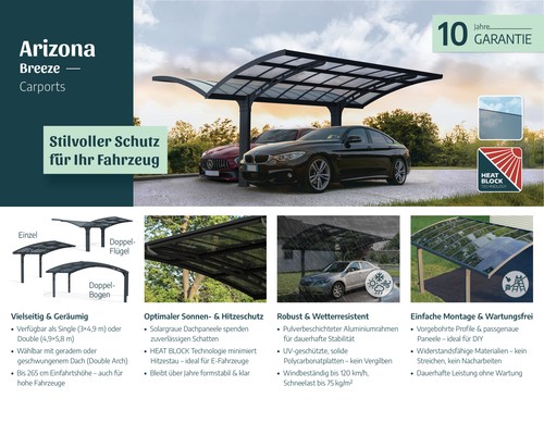 Freitragender carport arizona - freitragender,