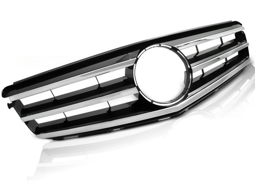 Kühlergrill chrom schwarz - kühlergrill,