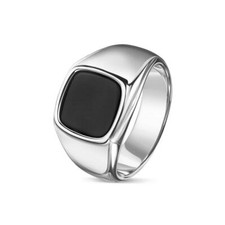 Herren Ring Silber Edelstahl