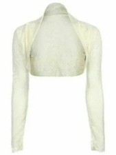 Damen Langarm Spitze Bolero
