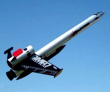 Sonderpreis! Fliegende Modellrakete RAPTOR in OVP, OOP