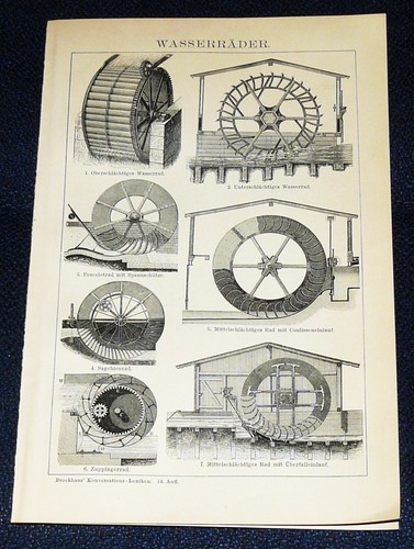 Wasserräder mühle ober - wasserrÄder, ober-