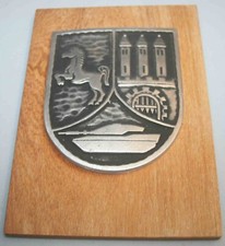 Holztafel mit Wappen Pz Brig 3, Nienburg