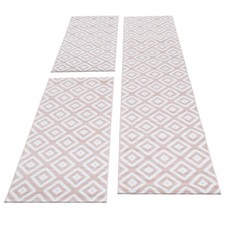 Kurzflor Teppich Läuferset