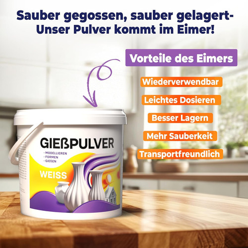 Gießpulver weiß premium - weiß,
