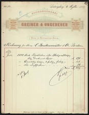 Rechnung Ludwigsburg 1887