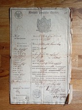 alter Reisepass 1833