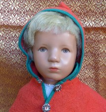 alte Käthe Kruse Puppe Typ Baby mit Haaren Hampelchen ca. 60er/70er Jahre