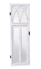 SPIEGEL FENSTER 115cm ANTIK Hängespiegel LANDHAUSSTIL SPIEGELFENSTER GARTEN