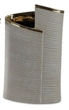 Formano Vase oval grau gold